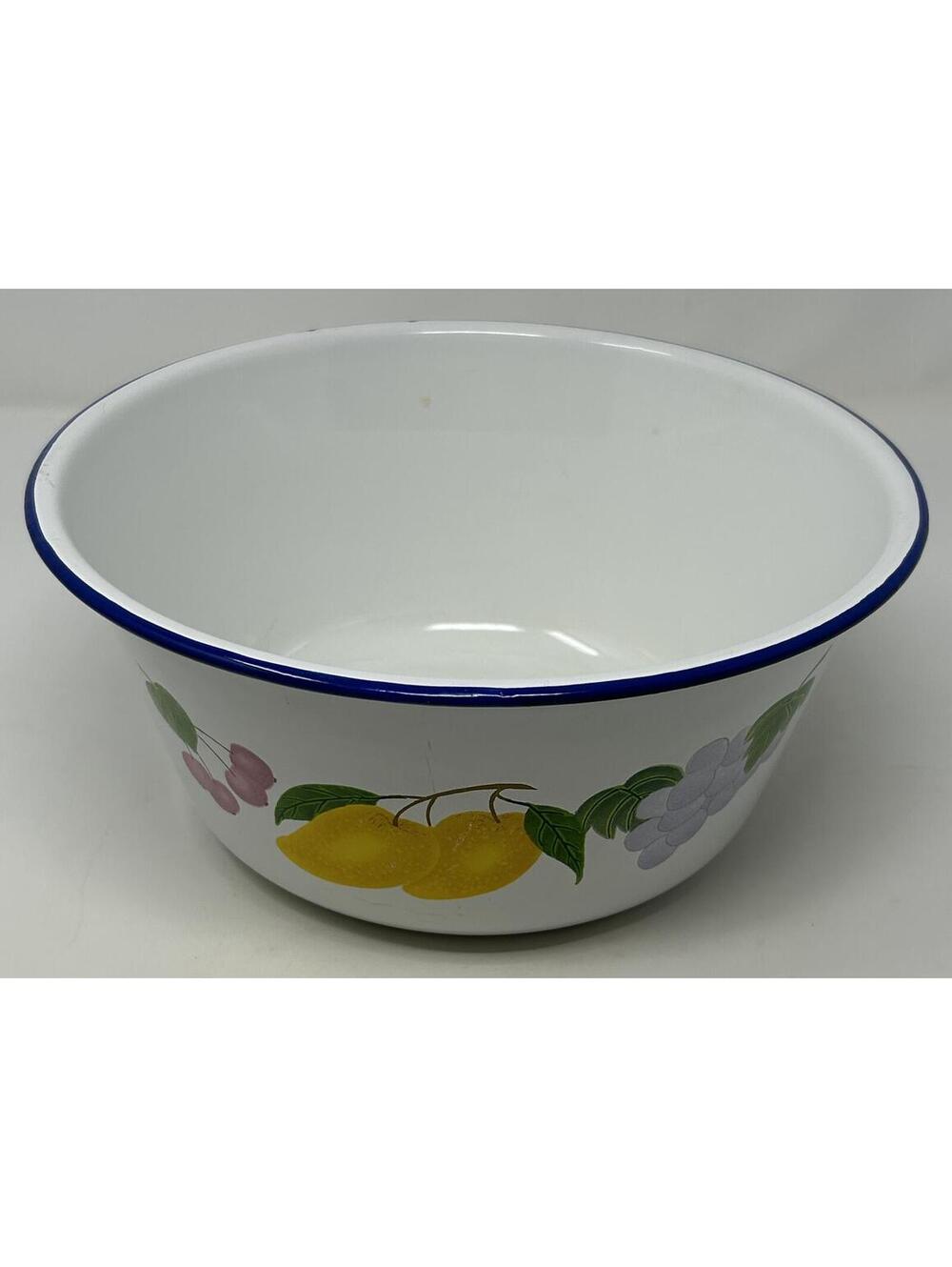 Vintage Butterfly Brand Enamelware Bowl From China Dating 1940s-1950s 22cm